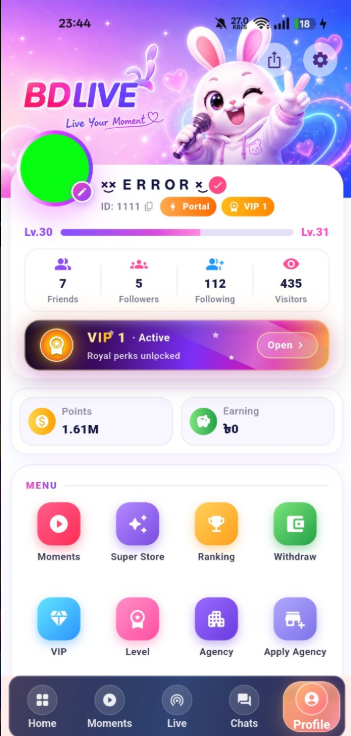 BDLIVE profile screen