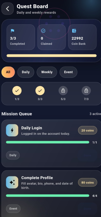 BDLIVE task board screen